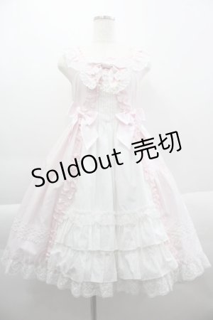 画像: BABY,THE STARS SHINE BRIGHT / Pure Pearl bouquetジャンパースカート  ピンクＸ白 I-25-03-29-047-BA-OP-HD-ZI