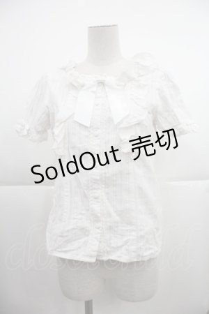 画像: axes femme kawaii / ドット柄コットン風ブラウス M ホワイト I-25-04-04-001-AX-BL-HD-ZI