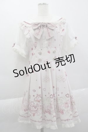 画像: LIZ LISA / ManyHearts Afternoontea柄ワンピース  ピンクＸ白 I-25-04-04-058-LO-OP-HD-ZI