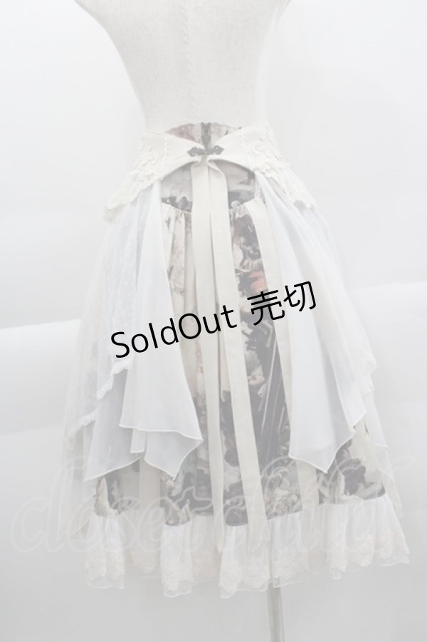 画像2: Ozz oneste / 天使絵画プリントスカート&チュールオーバースカートセット  アイボリー I-25-04-04-093-OO-SK-HD-ZI (2)