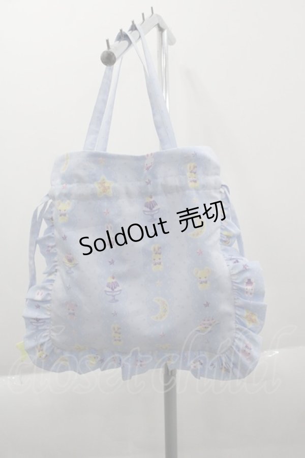 画像1: Angelic Pretty / Dreamy Night Cakes巾着  サックス I-25-04-04-106-AP-BG-HD-ZI (1)