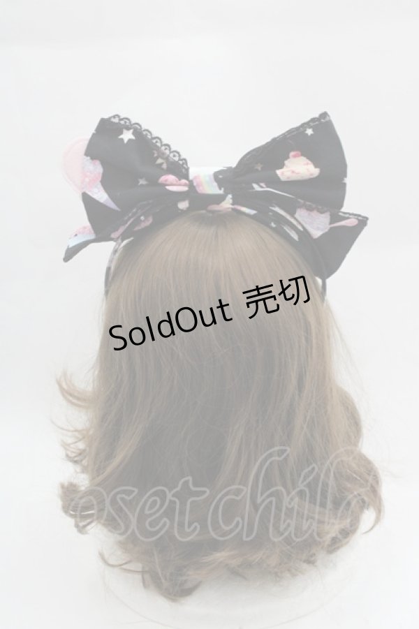 画像2: Angelic Pretty / KCMilky Planetカチューシャ  黒 I-25-04-04-109-AP-AC-HD-ZI (2)