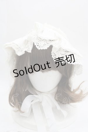 画像: BABY,THE STARS SHINE BRIGHT / HAT トーションレースボンネット  白 I-25-04-04-113-BA-AC-HD-ZI