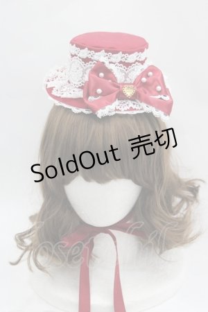 画像: Angelic Pretty / Elegant RoseミニHat  ボルドー I-25-04-04-116-AP-AC-HD-ZI