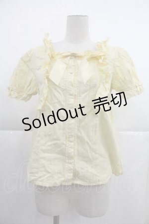 画像: axes femme kawaii / ドット柄コットン風ブラウス M イエロ- I-25-04-04-002-AX-BL-HD-ZI