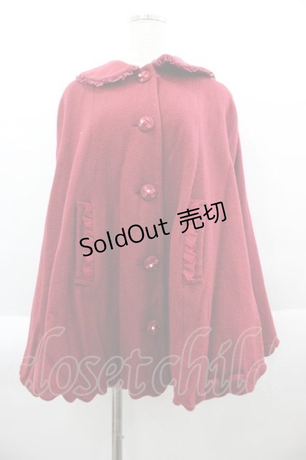 画像1: mille fille closet by LODISPOTTO / Fairyリュバンポンチョコート  M レッド I-25-04-04-040-LO-CO-HD-ZT-C045 (1)