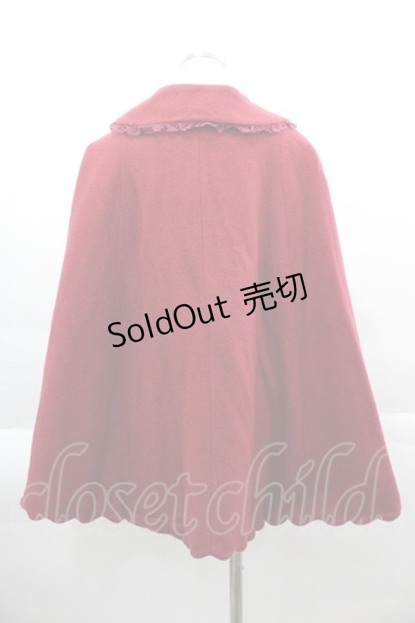 画像2: mille fille closet by LODISPOTTO / Fairyリュバンポンチョコート  M レッド I-25-04-04-040-LO-CO-HD-ZT-C045 (2)