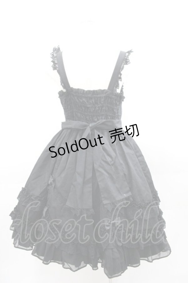 画像2: Angelic Pretty / メアリーロマンスDollジャンパースカート  黒 I-25-04-04-043-AP-OP-HD-ZI (2)