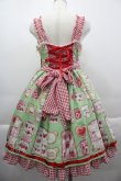 画像2: Angelic Pretty / Sunny Day Brunch BearジャンパースカートSet  グリーン I-25-04-04-044-AP-OP-HD-ZI (2)