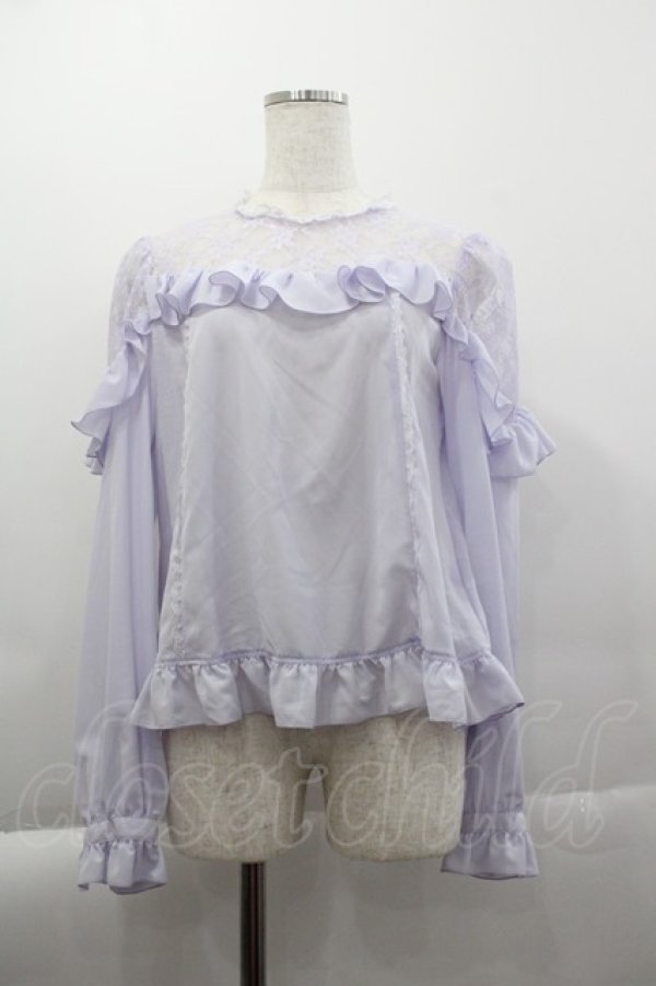 画像1: Angelic Pretty / Lacy Frillブラウス  ラベンダー I-25-04-07-007-AP-BL-HD-ZI (1)