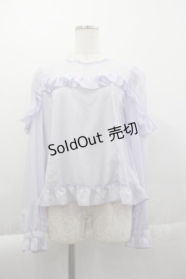 画像1: Angelic Pretty / Lacy Frillブラウス  ラベンダー I-25-04-07-007-AP-BL-HD-ZI (1)