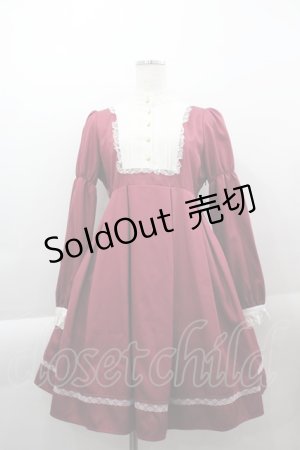 画像: Amavel / Antique Chapel の聖歌隊ワンピース  ボルドーＸ白 I-25-04-07-073-CA-OP-HD-ZI