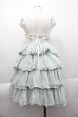画像2: FRILL / ドット&カメオ刺繍ジャンパースカート  ミントＸアイボリー I-25-04-07-081-HN-OP-HD-ZI (2)
