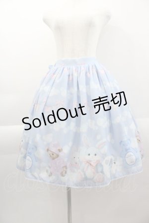 画像: axes femme kawaii / ランドリー柄スカート  サックス I-25-04-07-088-AX-SK-HD-ZI