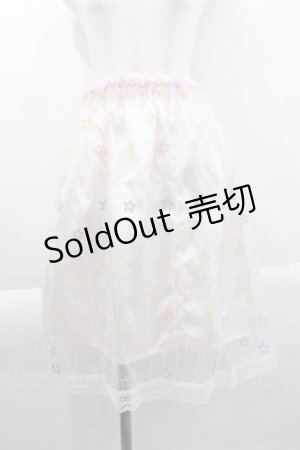 画像: Nile Perch / スター刺繍チュールスカート  ピンク I-25-04-07-092-LO-SK-HD-ZI