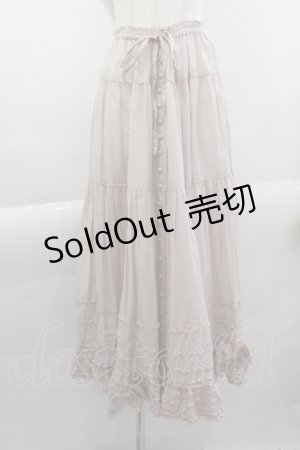 画像: PINK HOUSE / リボンいっぱいフリルスカート  ピンク I-25-04-07-097-LO-SK-HD-ZI