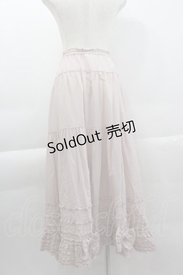 画像2: PINK HOUSE / リボンいっぱいフリルスカート  ピンク I-25-04-07-097-LO-SK-HD-ZI (2)