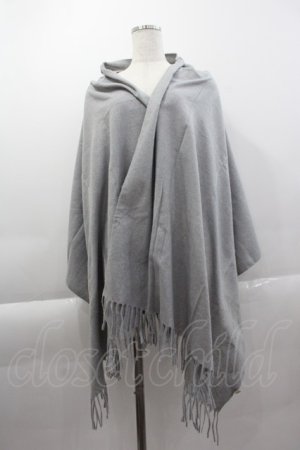 画像: axes femme POETIQUE / 時計とうさぎの刺繍ストール  グレー I-25-04-07-106-AX-ZA-HD-ZI