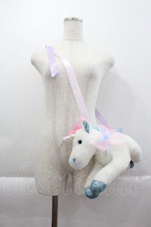 画像: Nile Perch / BAG ユニコーンぬいぐるみショルダーバッグ  白Ｘピンク I-25-04-07-110-LO-BG-HD-ZI