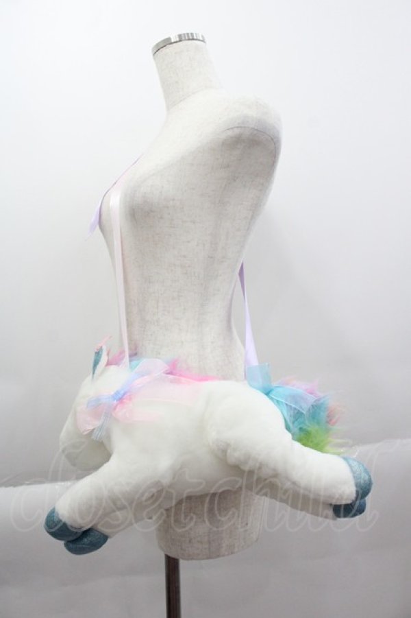 画像2: Nile Perch / BAG ユニコーンぬいぐるみショルダーバッグ  白Ｘピンク I-25-04-07-110-LO-BG-HD-ZI (2)