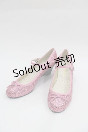 画像: Emily Temple cute / グリッターバレエシューズ 23.5CM ピンク I-25-04-07-125-ET-ZA-HD-ZI