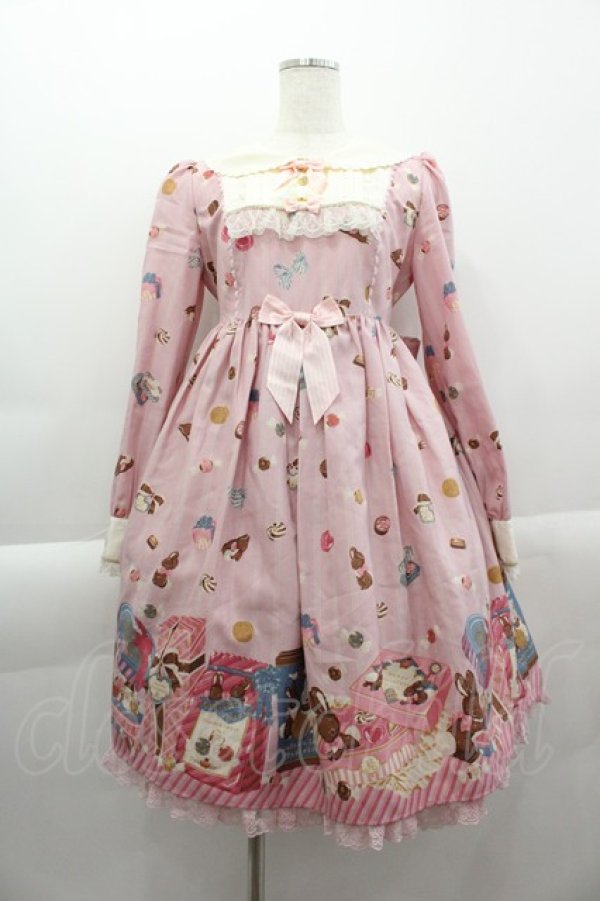 画像1: Angelic Pretty / Bonbon Bunnyワンピース  ピンク I-25-04-07-041-AP-OP-HD-ZI (1)