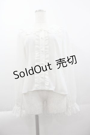 画像: BABY,THE STARS SHINE BRIGHT / Ribbonデシンブラウス  白 I-25-04-07-005-BA-BL-HD-ZI