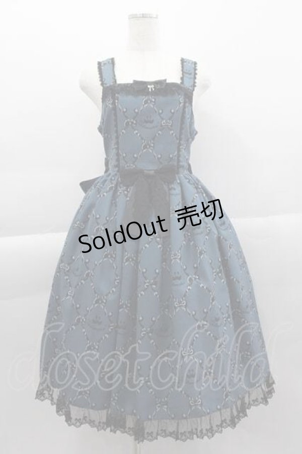 画像1: metamorphose / Dressy Ribbonジャンパースカート 1 ブルー I-25-04-10-049-ME-OP-HD-ZI (1)