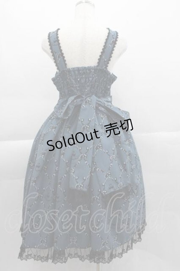 画像2: metamorphose / Dressy Ribbonジャンパースカート 1 ブルー I-25-04-10-049-ME-OP-HD-ZI (2)