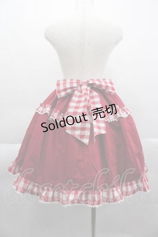 画像2: BABY,THE STARS SHINE BRIGHT / Alice meets the White Rabbitスカート  エンジ I-25-04-10-073-BA-SK-HD-ZI (2)