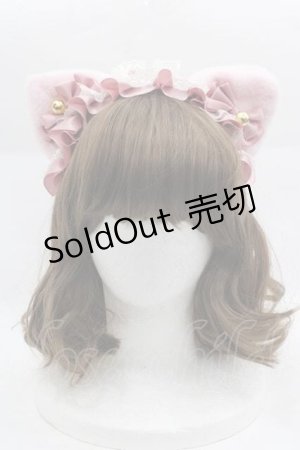 画像: LOLITAその他(お買取対象外) / ねこみみフリルカチューシャ  ピンク I-25-04-10-100-LO-AC-HD-ZI