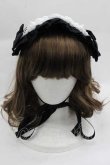 画像2: ATELIER PIERROT / レースアップフリルヘッドドレス  黒Ｘ白 I-25-04-10-102-EL-AC-HD-ZI (2)