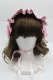 画像2: metamorphose / Dressy Ribbon フリルヘッドドレス  ピンク I-25-04-10-104-ME-AC-HD-ZI (2)