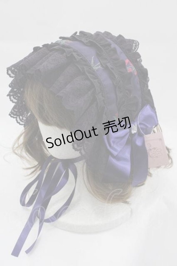 画像1: metamorphose / Rosy Gem〜魅惑のりんご〜レースフリルヘッドドレス  紫系 I-25-04-10-106-ME-AC-HD-ZI (1)
