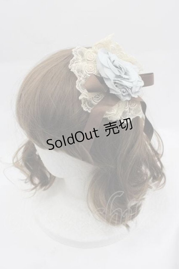 画像1: Mary Magdalene / ロゼットヘッドドレス  サックスＸブラウン I-25-04-10-109-CL-AC-HD-ZI (1)