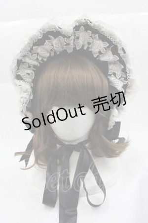 画像: BABY,THE STARS SHINE BRIGHT / HAT エリザベスボンネット  黒Ｘ白 I-25-04-10-112-BA-AC-HD-ZI
