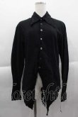 画像1: BPN FOR MEN / 切りっぱなし裾アシメシャツ M ブラック I-25-04-10-024-GO-BL-HD-ZI (1)