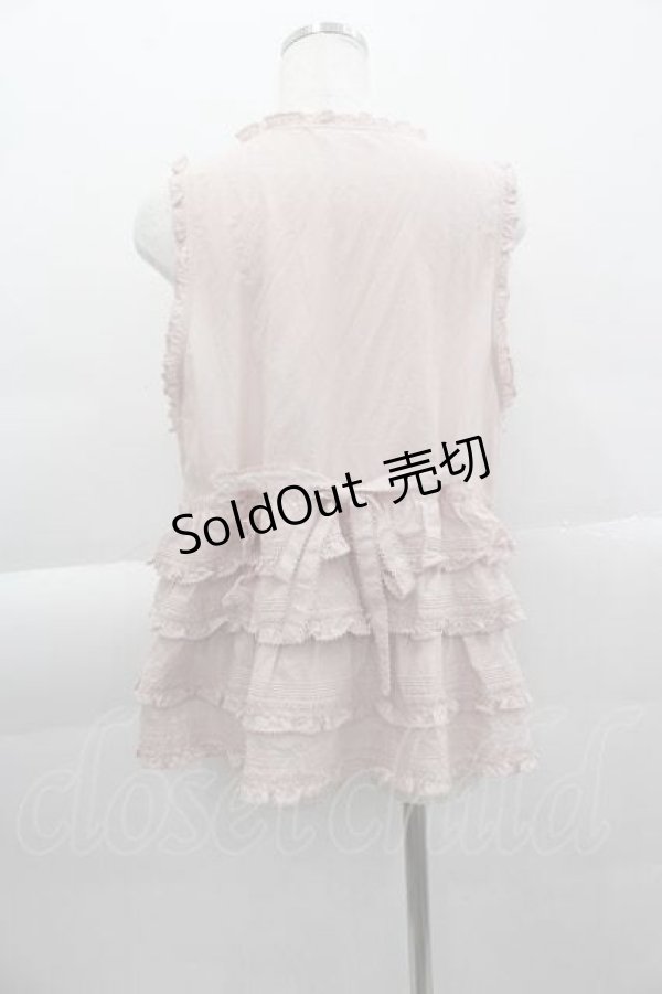 画像2: PINK HOUSE / Berry Roseモチーフ付きベスト  ピンク I-25-04-10-036-LO-TO-HD-ZY (2)