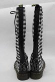 画像3: Dr.Martens （Getta Grip） / ギンガムチェック20ホールZIPブーツ UK4 黒Ｘ白チェック I-25-04-12-003-PU-SH-HD-ZI (3)