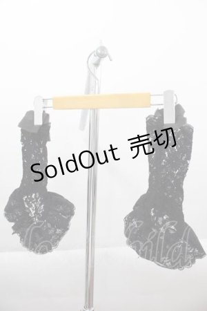 画像: LOLITAその他(お買取対象外) / ローズリボンレースアームカバー  黒 I-25-04-12-046-LO-ZA-HD-ZI