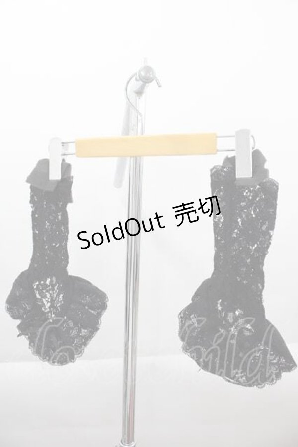 画像1: LOLITAその他(お買取対象外) / ローズリボンレースアームカバー  黒 I-25-04-12-046-LO-ZA-HD-ZI (1)