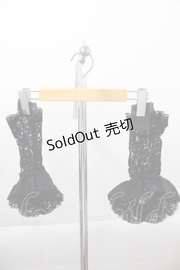 画像2: LOLITAその他(お買取対象外) / ローズリボンレースアームカバー  黒 I-25-04-12-046-LO-ZA-HD-ZI (2)