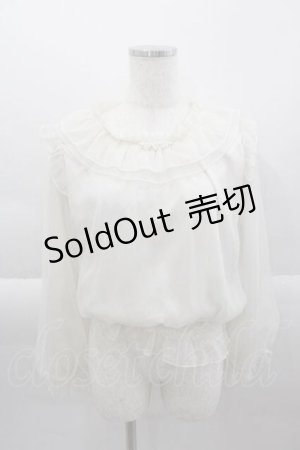画像: axes femme POETIQUE / 巻き薔薇シフォンブラウス  ベージュ I-25-04-12-050-AX-BL-HD-ZI