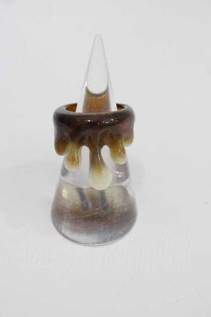 画像: Q-pot. / コーヒーミルクメルトリング 約12号 ブラウン I-25-04-12-005-QP-AC-HD-ZI