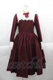 画像1: Innocent World / スカラップレースワンピース  エンジ I-25-04-12-087-IW-OP-HD-ZI (1)