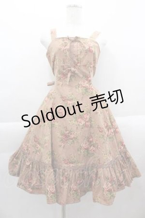 画像: Victorian maide / ローズブーケコーデュロイジャンパースカート  ピンク I-25-04-12-089-LO-OP-HD-ZI