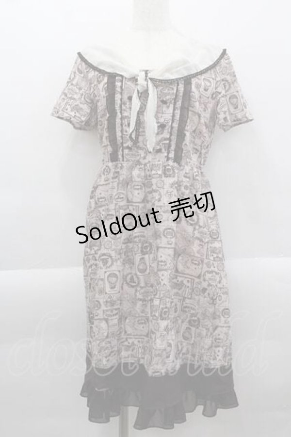 画像1: axes femme POETIQUE / 航海図柄セーラーワンピース  ピンク I-25-04-12-106-AX-OP-HD-ZI (1)