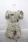 画像2: pays des fees  //新聞紙バルーンワンピース  アイボリー I-25-04-12-115-PU-OP-HD-ZI (2)