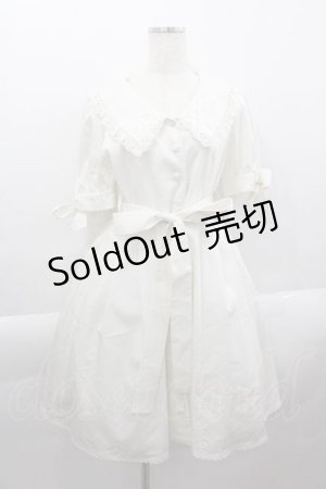 画像: Sheglit / "Prairie"リボンワンピース  白 I-25-04-12-116-EL-OP-HD-ZI