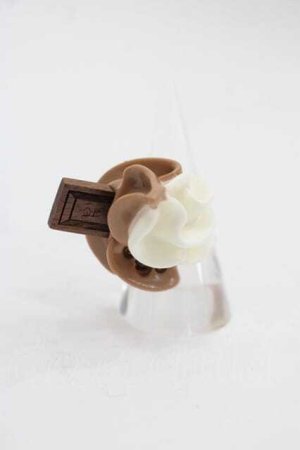 画像: Q-pot. / チョコレートミックスホイップリング  チョコＸ白 I-25-04-12-010-QP-AC-HD-ZI